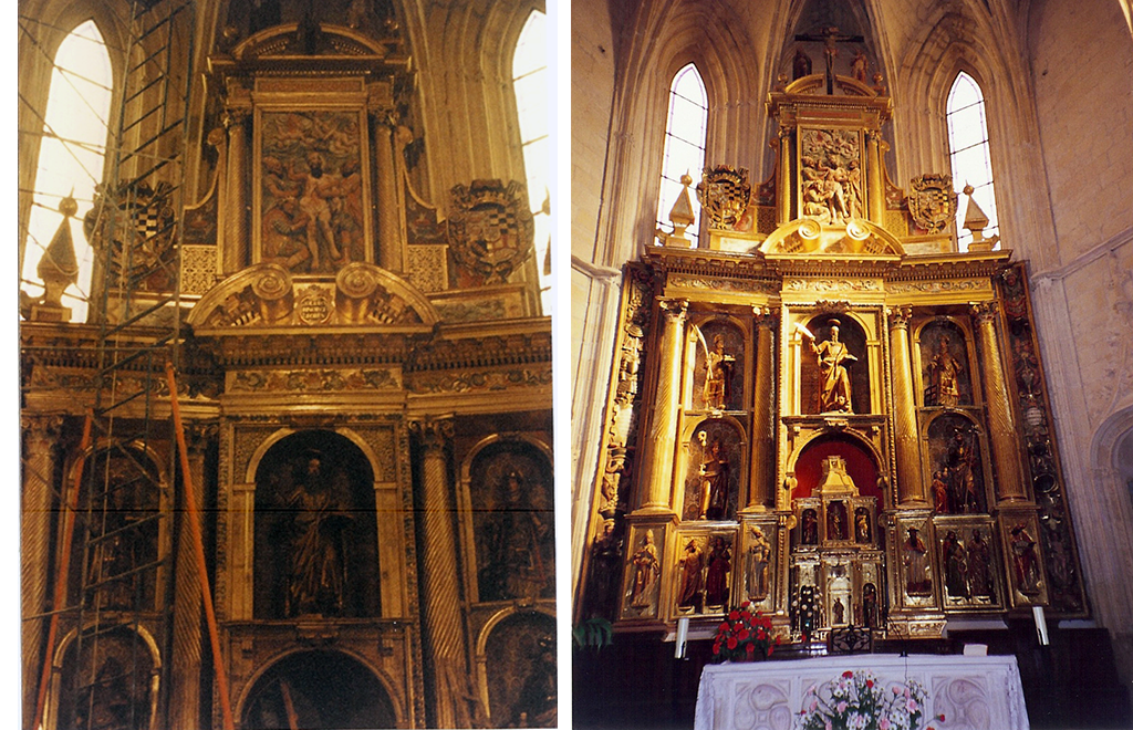 Imagen de restauración de altar colegiata de san bartolome en belmonte provincia de cuenca por sustratal